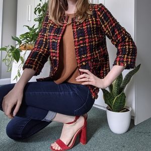 Sunset Colors Tweed Blazer